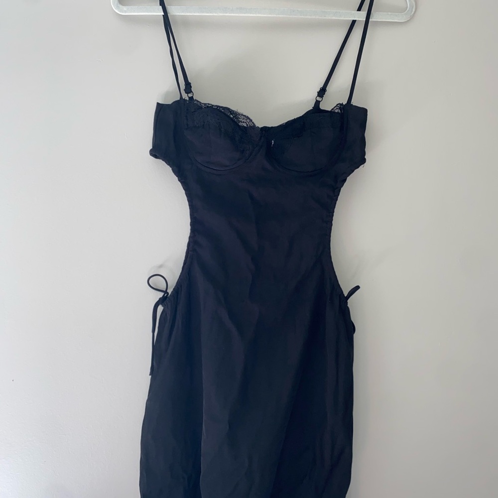 Hazel Cut Out Mini Dress Black